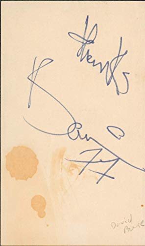 David Bowie "Thanks 77" Authentic Signed 3x5 Index Card Autographed BAS #A28960