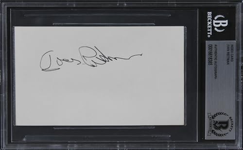Ivan Reitman Ghostbusters Authentic Signed 3x5 Index Card BAS Slabbed