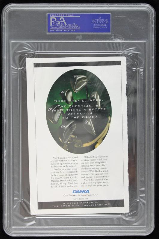 Payne Stewart  Signed Authentic Spectator Guide Cover PSA/DNA Slabbed