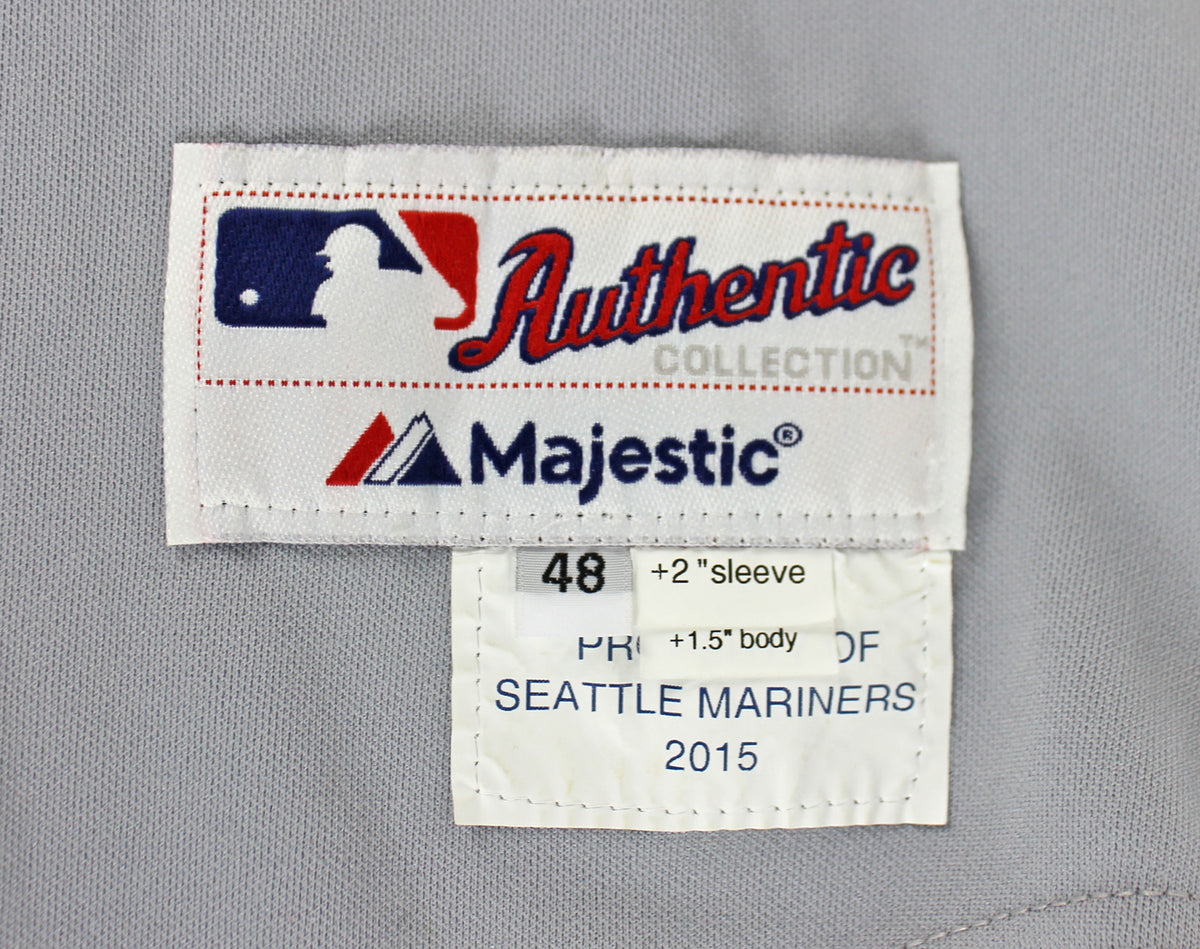 Mariners Felix Hernandez Game Used 2015 Grey Majestic Road Jersey w/ LOA