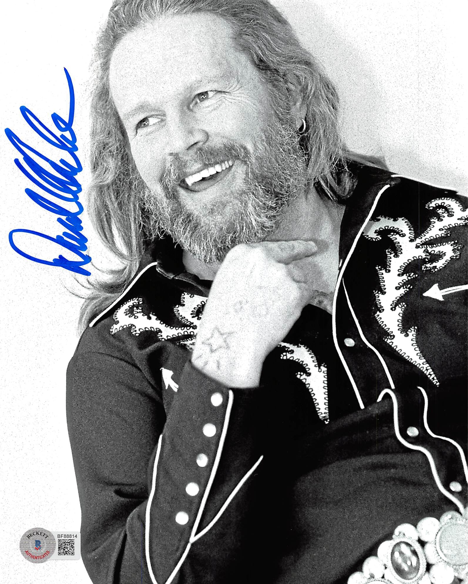 David Allan Coe Authentic Signed 8x10 Photo Autographed BAS #BF88814
