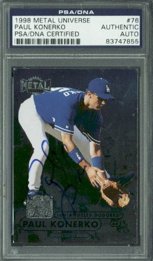 Paul Konerko Authentic Signed Card 1998 Metal Universe Rc #76 PSA/DNA Slabbed
