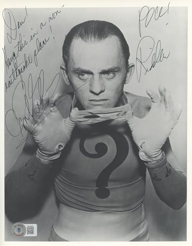 Frank Gorshin Batman w/ Inscription Authentic Signed 8x10 Photo BAS #BL44602