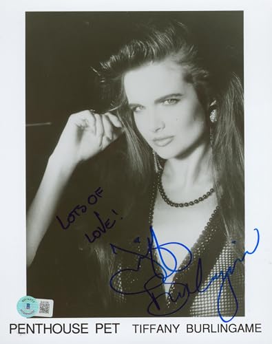 Tiffany Burlingame Penthouse "Lots Of Love!" Signed 8x10 Photo BAS #BL81236