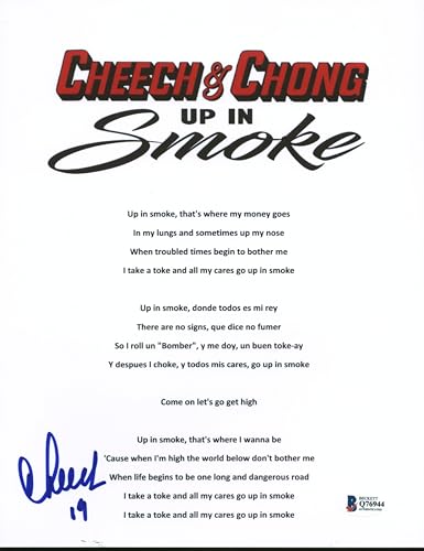 Cheech Marin Up in Smoke Authentic Signed 8.5x11 Music Sheet Photo BAS #Q76944