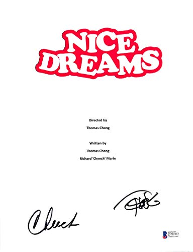 Cheech Marin & Tommy Chong Signed Nice Dreams Movie Script Cover BAS #D78702