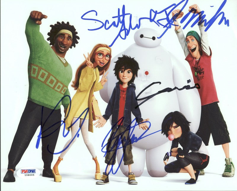 Big Hero 6 Cast (5) Potter, Miller Signed Authentic 8X10 Photo PSA/DNA #Y08005