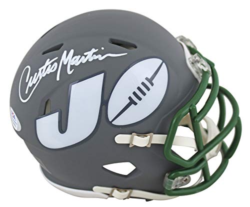 Jets Curtis Martin Authentic Signed AMP Speed Mini Helmet PSA/DNA Itp