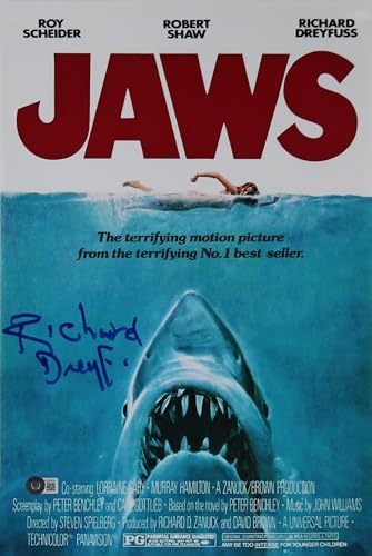Richard Dryfuss Jaws Authentic Signed 12x18 Photo Autographed BAS #AD99934