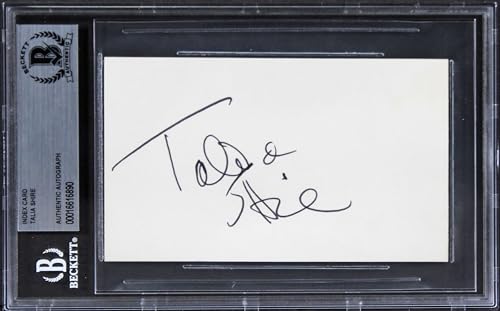 Talia Shire Rocky Authentic Signed 3x5 Index Card Autographed BAS Slabbed 4