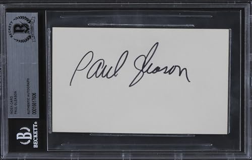 Paul Gleason The Breakfast Club Authentic Signed 3x5 Index Card BAS Slabbed 2