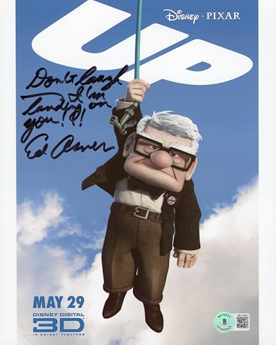 Ed Asner Up "Don't Laugh I'm Landing On You!" Signed 8x10 Photo BAS #BC13663