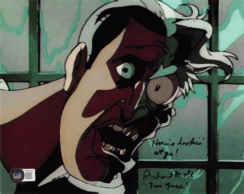 Richard Moll Batman Animated Series "Two Face" Signed 8x10 Photo BAS #BJ054434
