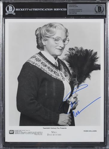 Robin Williams Mrs. Doubtfire Authentic Signed 8x10 Photo Auto 10! BAS Slabbed
