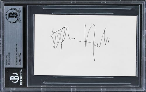 Ethan Hawke Training Day Authentic Signed 3x5 Index Card BAS Slabbed 2
