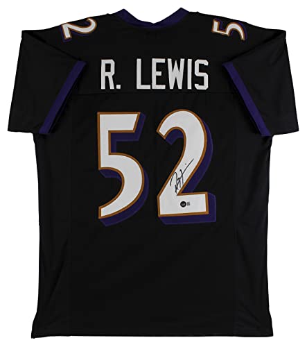 Ray Lewis Authentic Signed Black Pro Style Jersey Autographed PSA Or BAS Wit