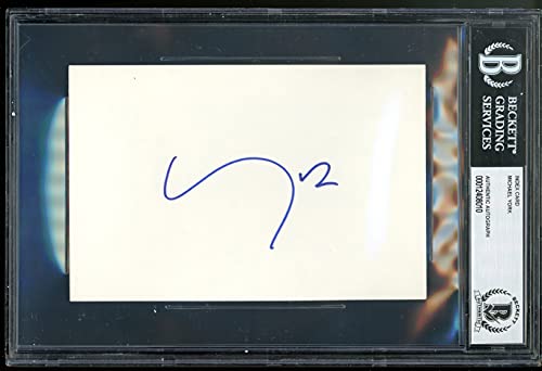 Michael York Romeo + Juliet Authentic Signed 4x6 Index Card BAS Slabbed