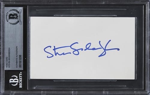 Steven Soderbergh Traffic Authentic Signed 3x5 Index Card BAS Slabbed