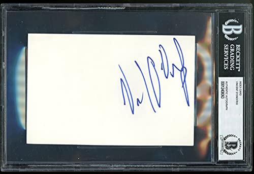 Vincent D'Onofrio Law & Order Authentic Signed 4x6 Index Card BAS Slabbed