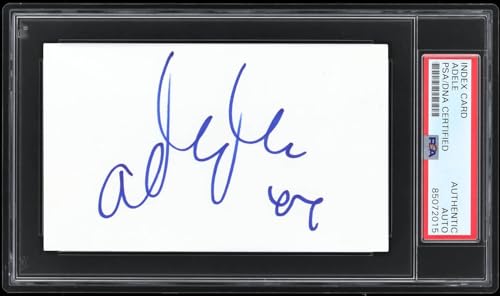 Adele Authentic Signed 3x5 Index Card Autographed PSA/DNA Slabbed