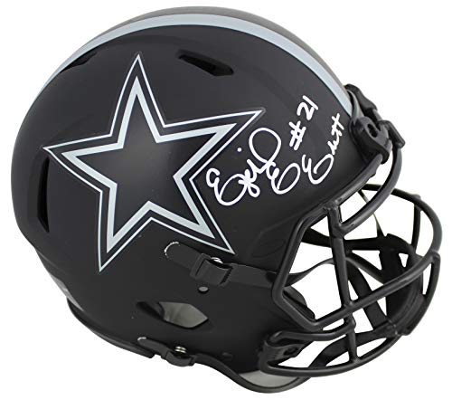 Cowboys Ezekiel Elliott Signed Eclipse Proline F/S Speed Helmet BAS Witnessed