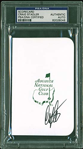 Craig Stadler Signed Augusta National Golf Club Scorecard PSA/DNA Slabbed 2
