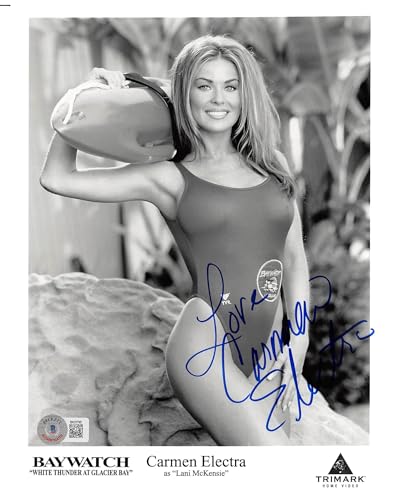 Carmen Electra Baywatch "Love" Authentic Signed 8x10 Photo BAS #BK03795