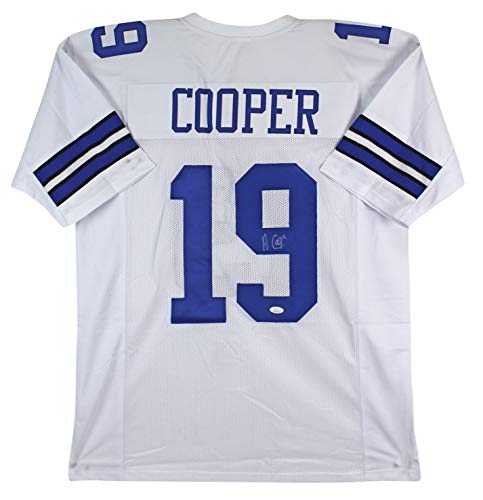 Amari Cooper Authentic Signed White Pro Style Jersey Autographed JSA Witness