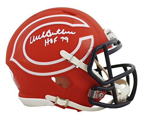 Bears Dick Butkus "HOF 79" Authentic Signed Amp Speed Mini Helmet JSA Witness
