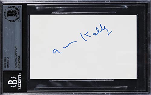 Gene Kelly Singing in the Rain Authentic Signed 3x5 Index Card BAS Slabbed