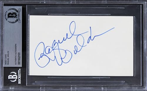 Raquel Welch The Three Musketeers Authentic Signed 3x5 Index Card BAS Slabbed
