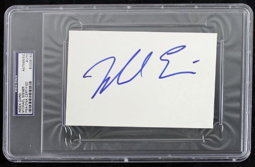 Michael Eisner Authentic Signed 4X6 Index Card Autographed PSA/DNA Slabbed 2