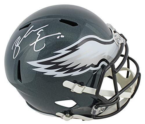 Eagles Zach Ertz Authentic Signed Green Full Size Speed Rep Helmet BAS