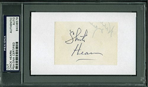 Lakers Chick Hearn Authentic Signed 2.25x3 Cut Signature PSA/DNA Slabbed