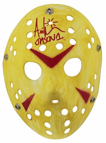 Ari Lehman Friday The 13th "Jason 1" Signed Yellow Jason Mask BAS Wit #1W482658