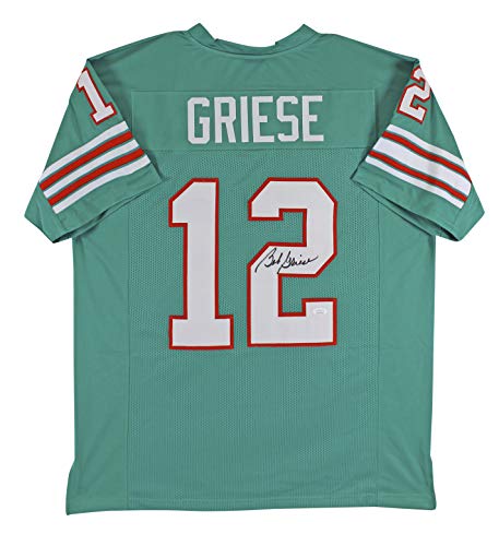 Bob Griese Authentic Signed Teal Pro Style Jersey Autographed JSA Witness