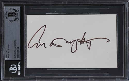 Anthony Hopkins The Silence of the Lambs Signed 3x5 Index Card BAS Slabbed