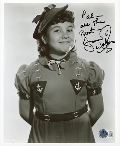 Jane Withers Giant "Pal all the Best" Signed 8x10 Photo Autographed BAS #BM38099