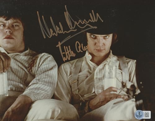 Malcolm McDowell A Clockwork Orange "Little Alex" Signed 8x10 Photo BAS #BN74297