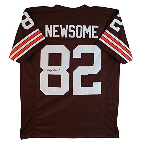 Ozzie Newsome Authentic Signed Brown Pro Style Jersey Autographed JSA