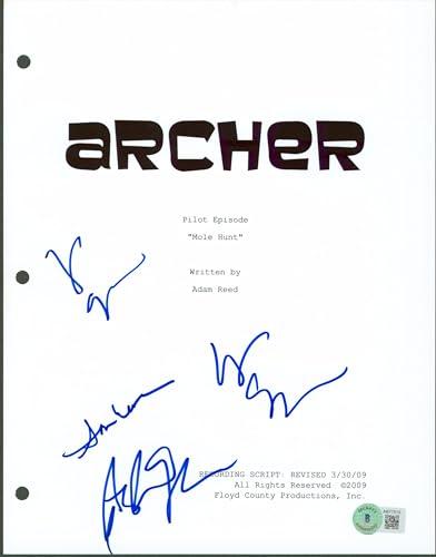 Archer (3) Tyler, Nash & Greer Authentic Signed 8.5x11 Script Cover BAS #AB77615