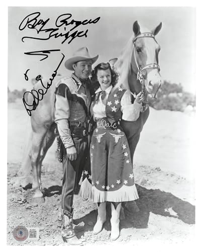 Roy Rogers & Dale Evans "Trigger" Authentic Signed 8x10 Photo BAS #BL44627