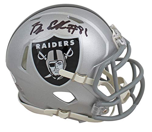 Raiders Bryan Edwards Authentic Signed Speed Mini Helmet BAS Witnessed