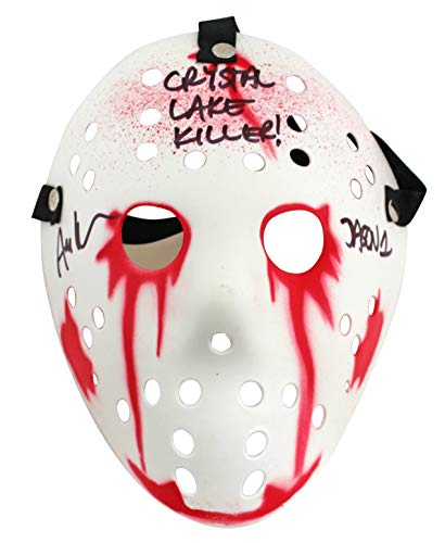 Ari Lehman Friday The 13th "Crystal Lake Killer" Signed White Jason Mask BAS Wit