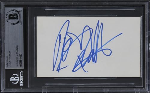 Jason Priestley Beverly Hills, 90210 Authentic Signed 3x5 Index Card BAS Slabbed