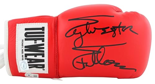 Sylvester Stallone Rocky Signed Right Hand Red Tuf-Wear Boxing Glove BAS