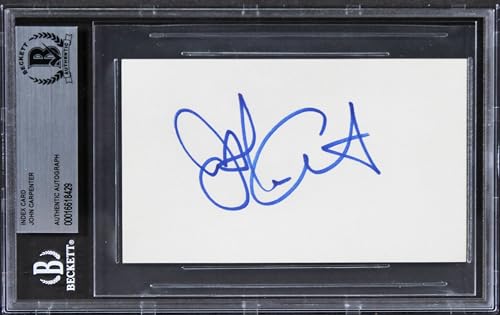 John Carpenter Halloween Authentic Signed 3x5 Index Card Autographed BAS Slabbed