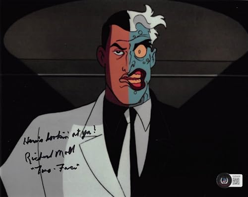 Richard Moll Batman Animated Series "Two Face" Signed 8x10 Photo BAS #BJ054429