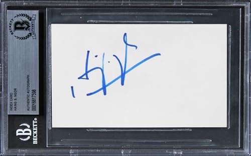 Haing S. Ngor The Killing Fields Authentic Signed 3x5 Index Card BAS Slabbed