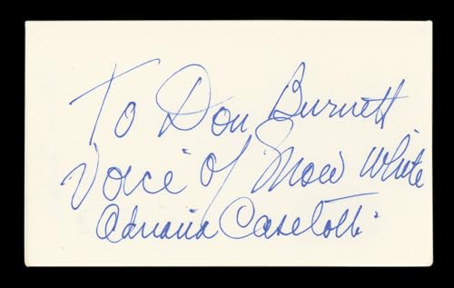Adriana Caselotti Snow White "2/7/94" Signed 3x5 Index Card BAS #AD70153